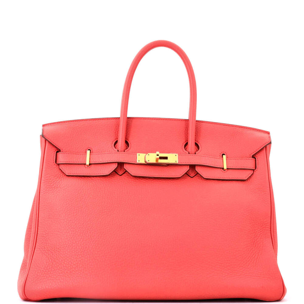 Hermes Birkin 35 Pink Clemence with Gold Hardware